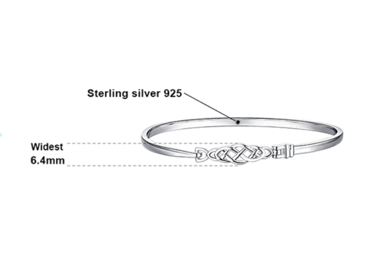 Celtic Knot Designed 925 Sterling Silver Bracelet for Women Celtic Knot Designed 925 Sterling Silver Bracelet for Women