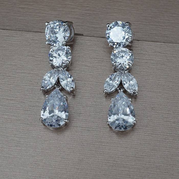 Women's Luxury Water Drop Shape Jewelry Set 2 Pcs