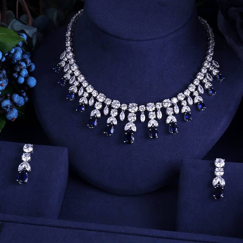Women's Luxury Water Drop Shape Jewelry Set 2 Pcs