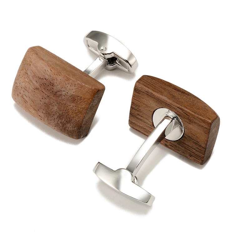Men's Walnut Wood Cufflinks