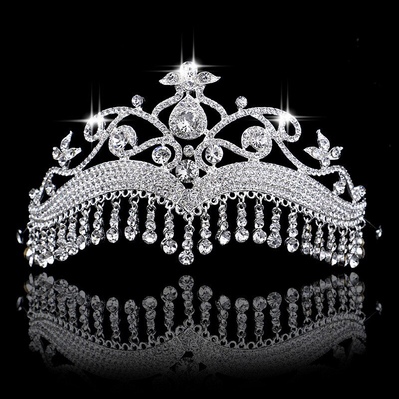 Women's Crystal Tassel Tiara