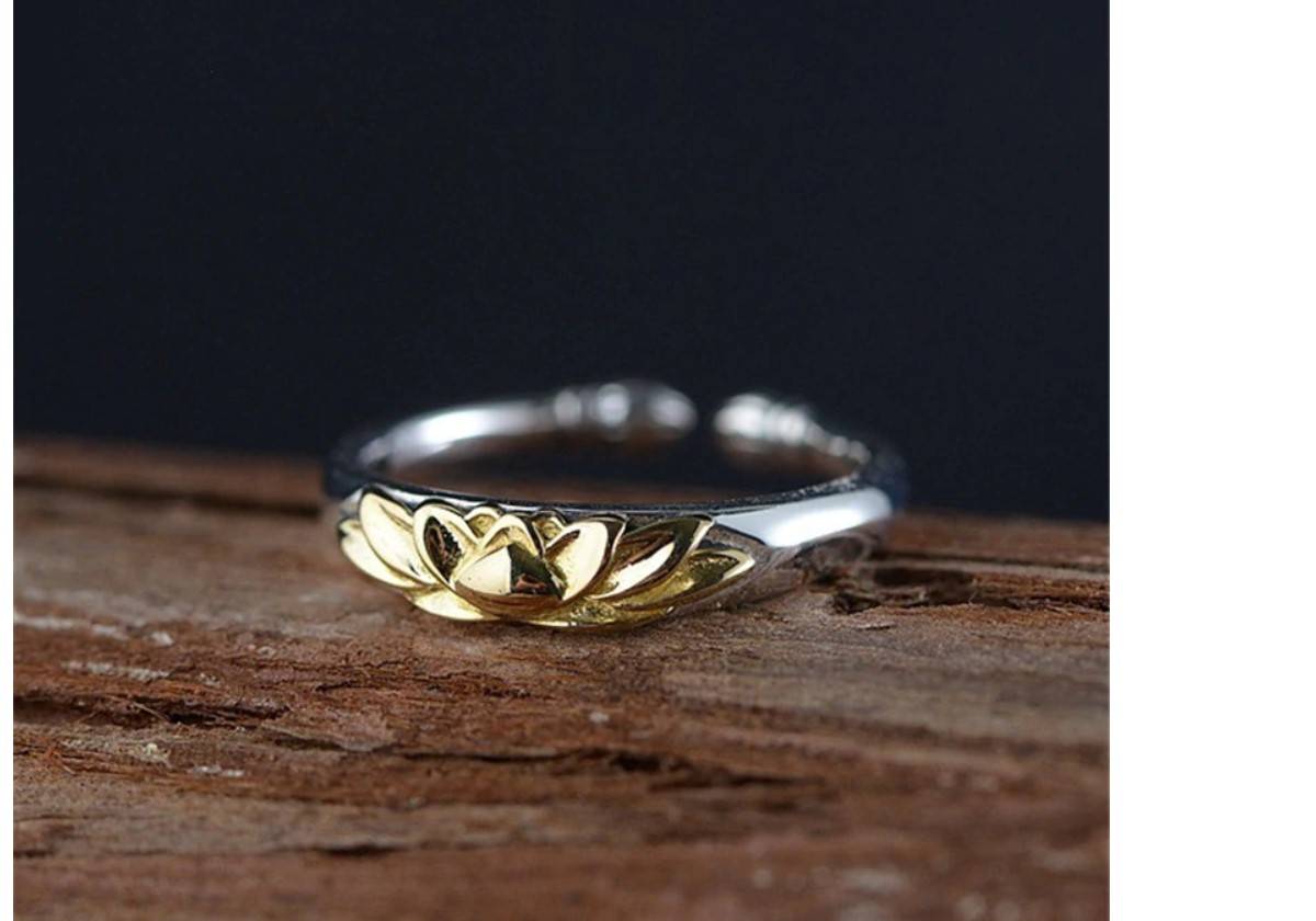 Women's 925 Sterling Silver Lotus Ring