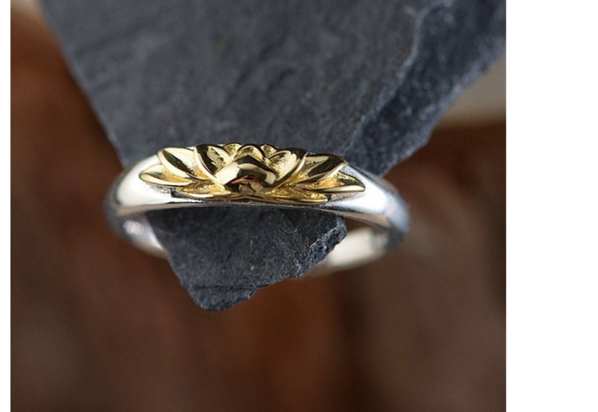 Women's 925 Sterling Silver Lotus Ring