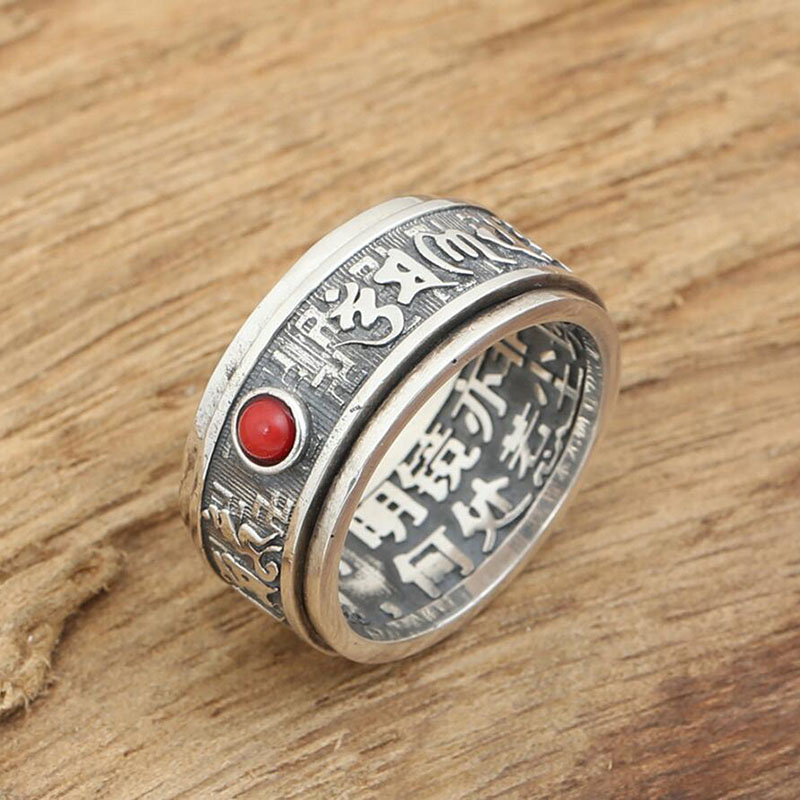 Religious Theme Unisex Sterling Silver Ring