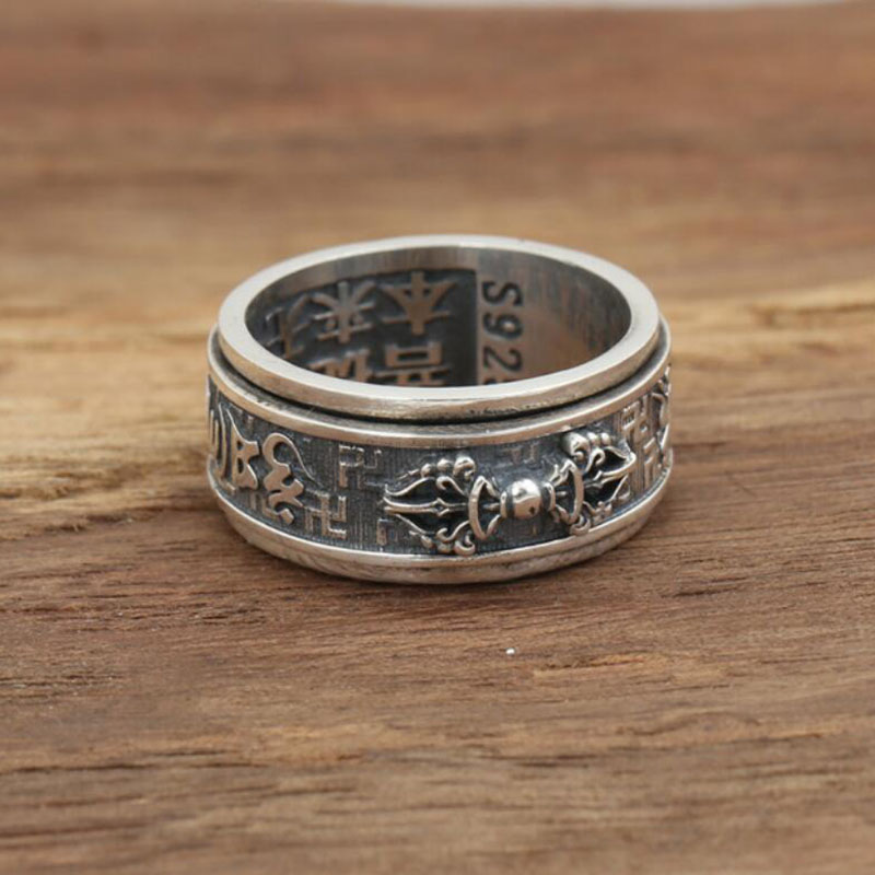 Religious Theme Unisex Sterling Silver Ring