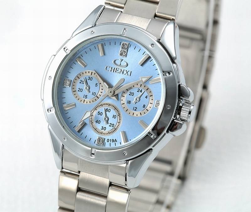 Women's Multiple Time Zone Stainless Steel Watch