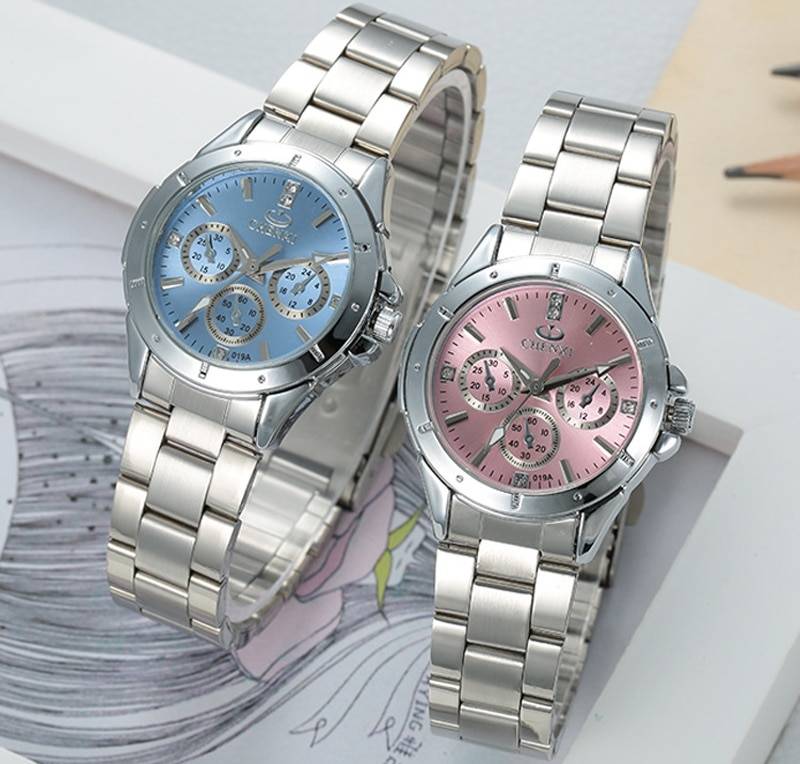 Women's Multiple Time Zone Stainless Steel Watch