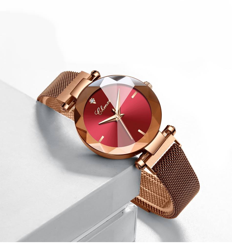 Women's Stylish Diamond Dial Watch