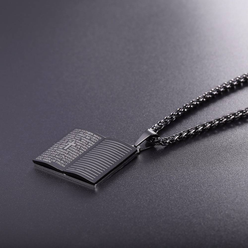 Unisex Book Shaped Religion Necklace