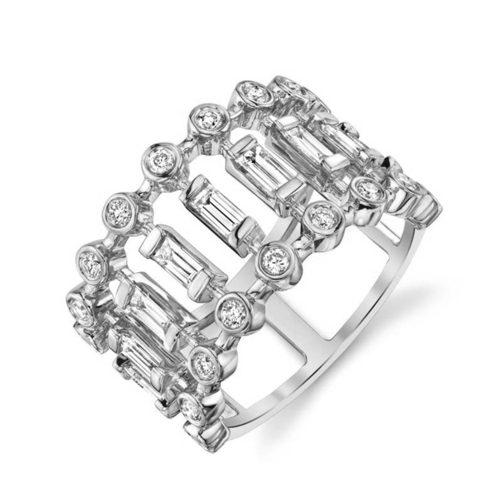 Women's Silver Round Shape Ring