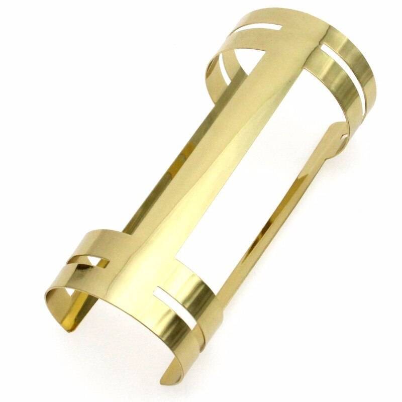 Women's Silver / Gold Long Alloy Cuff Bangle