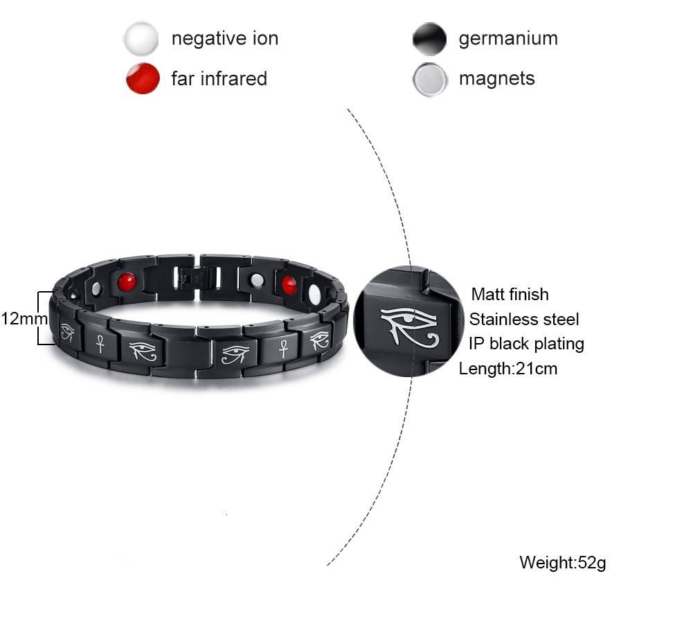 Men's Eye of Horus Magnetic Bracelet