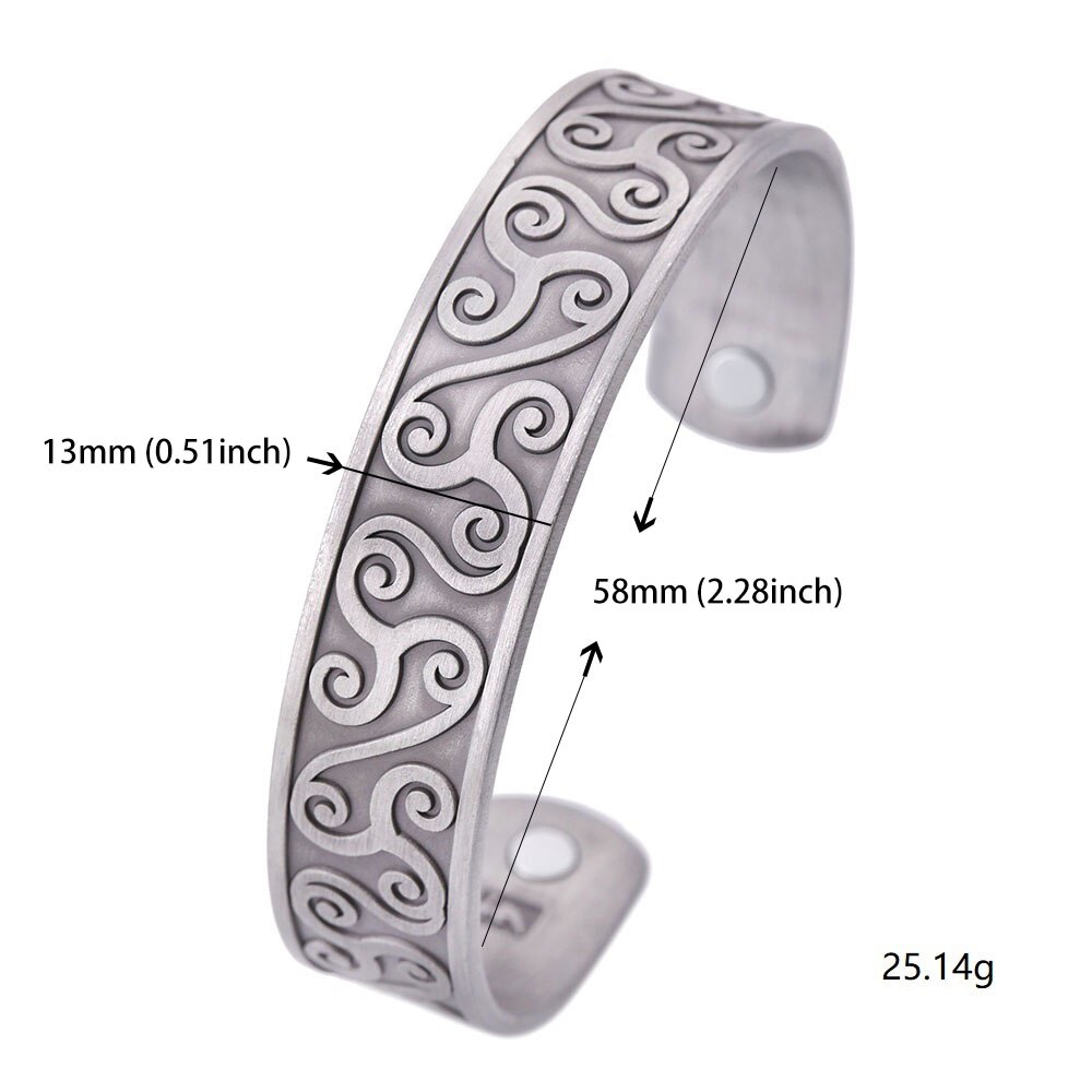 Women's Curles Celtic Style Magnetic Bracelet