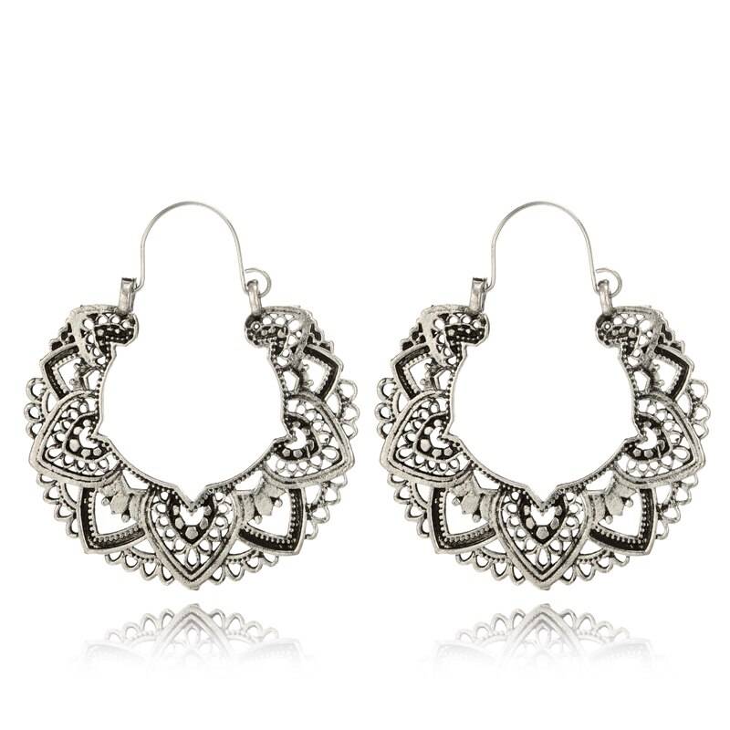 Women's Vintage Antique Silver Drop Earrings