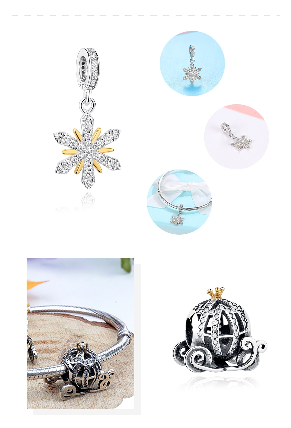 Women's Assorted 925 Sterling Silver Charms Women's Assorted 925 Sterling Silver Charms