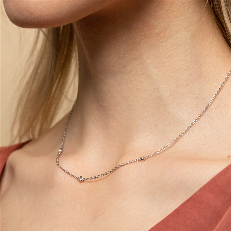 Sterling Silver Crystal Choker Sterling Silver Crystal Choker
