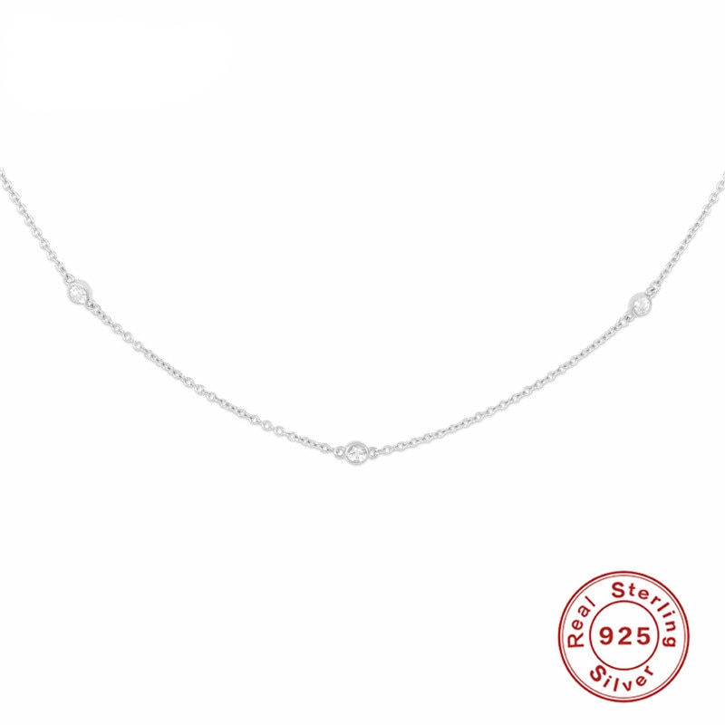 Sterling Silver Crystal Choker Sterling Silver Crystal Choker