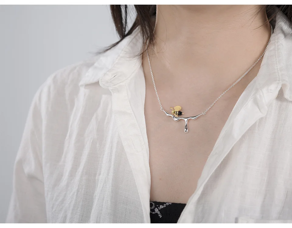 Sterling Silver Bee Necklace