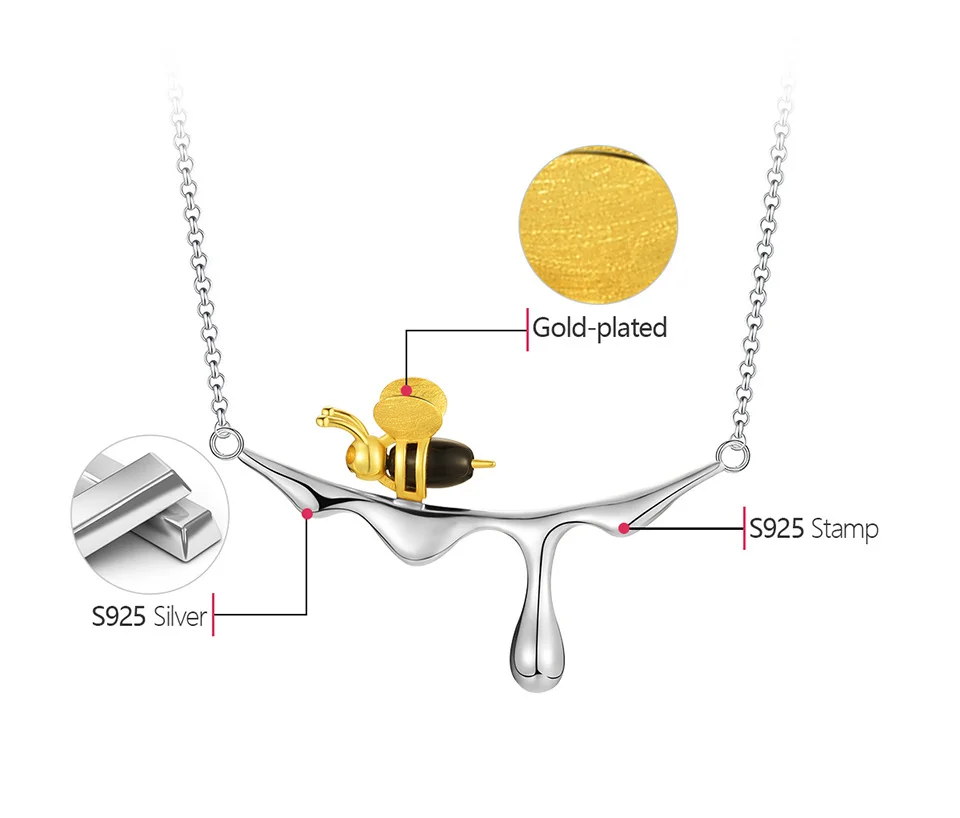 Sterling Silver Bee Necklace