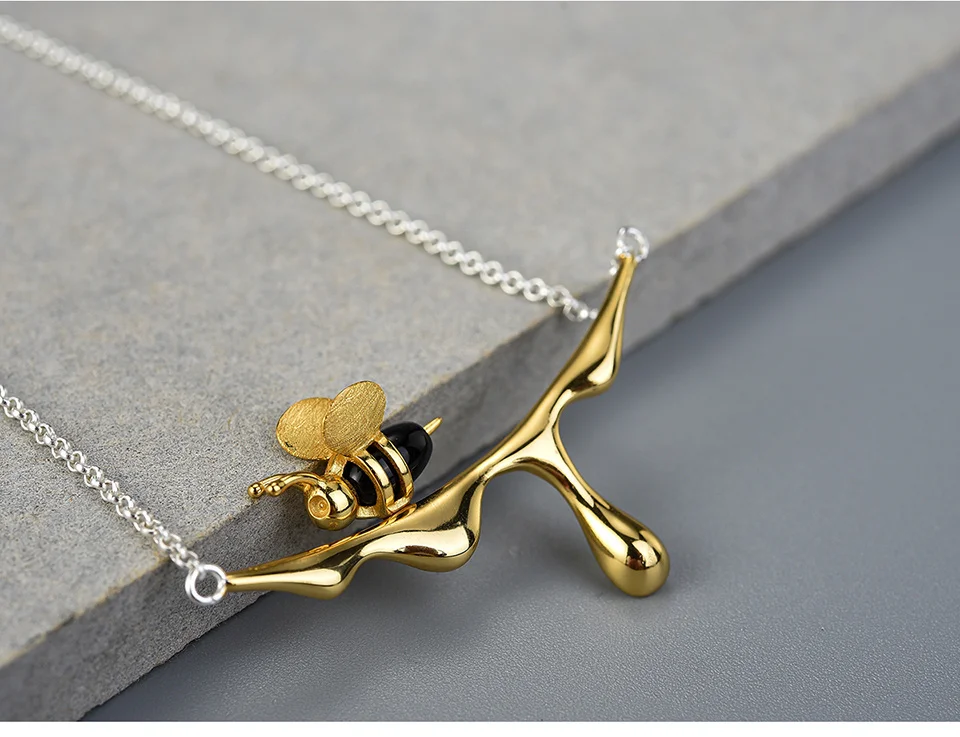 Sterling Silver Bee Necklace