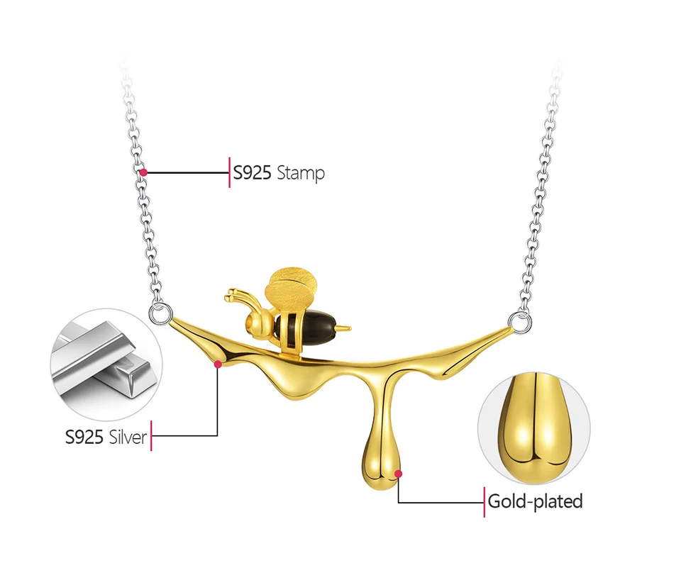 Sterling Silver Bee Necklace