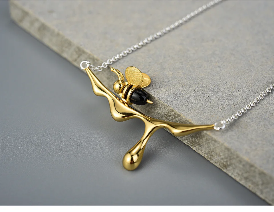 Sterling Silver Bee Necklace