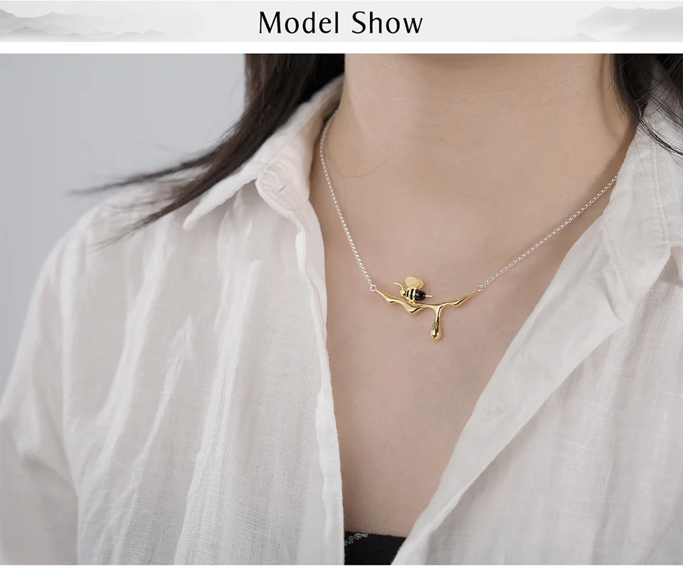 Sterling Silver Bee Necklace