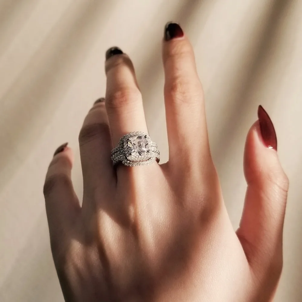 Women's 925 Sterling Silver Multilayer Ring