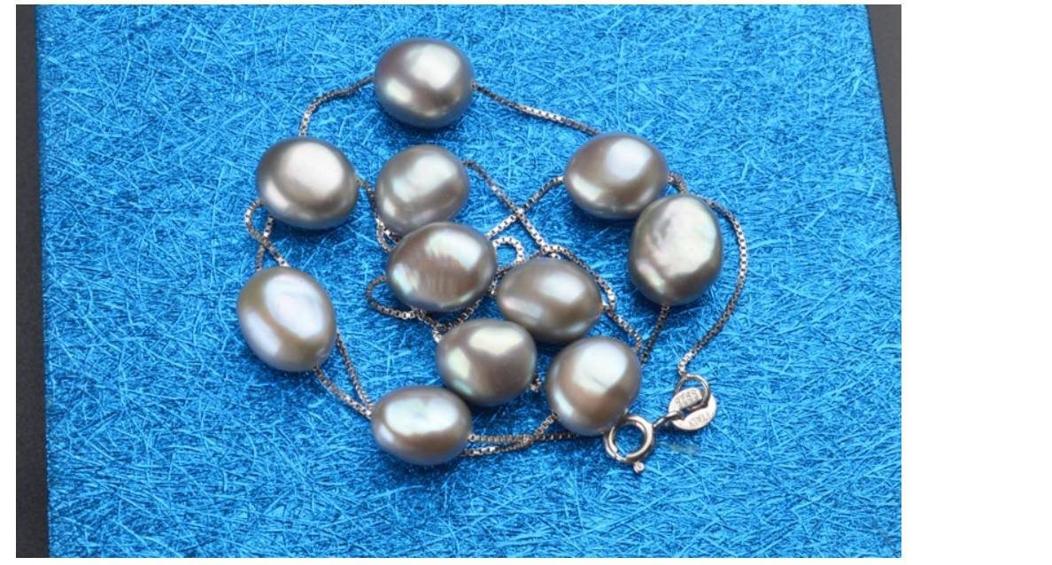 Women's Stylish 925 Sterling Silver Pearl Necklace