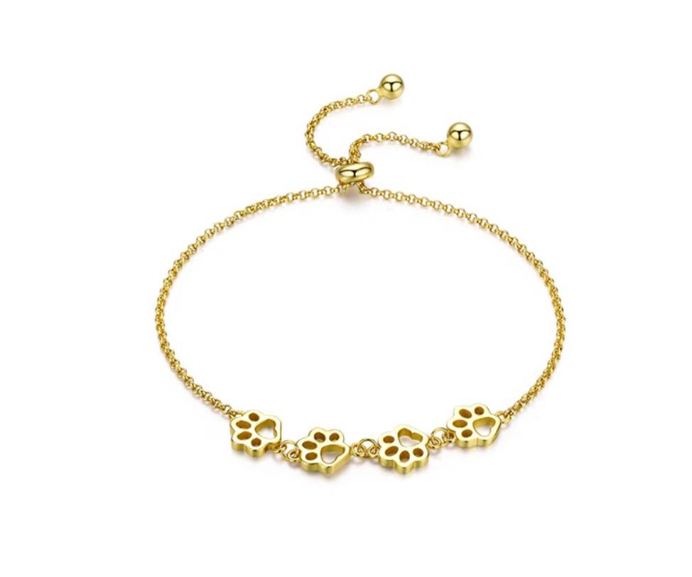 Women's 925 Sterling Silver Paws Bracelet