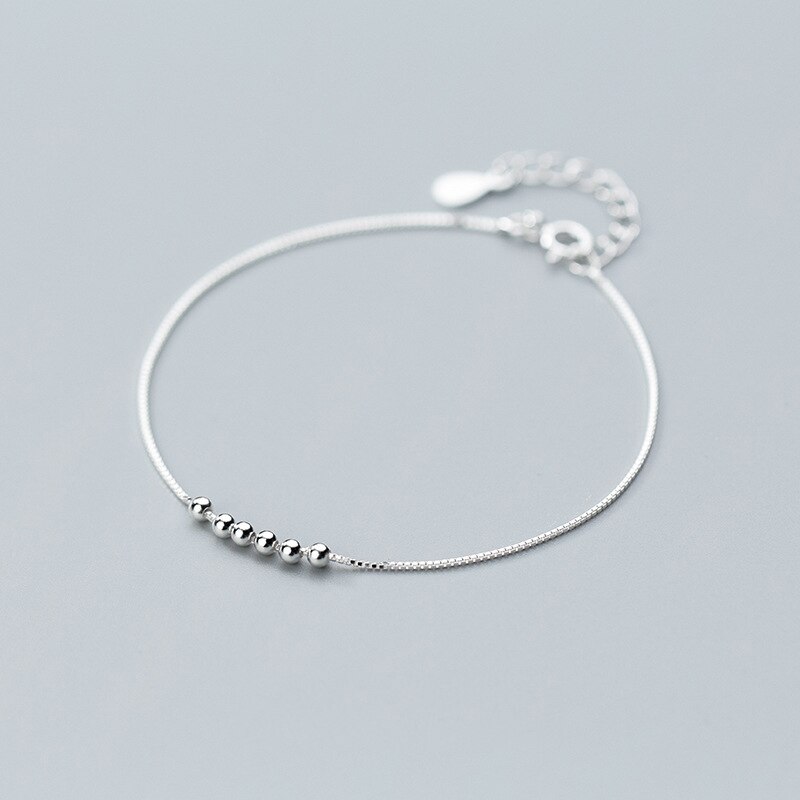 925 Sterling Silver Beaded Bracelet 925 Sterling Silver Beaded Bracelet