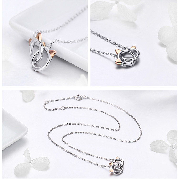 Women's 925 Sterling Silver Cat Patterned Neckalce Women's 925 Sterling Silver Cat Patterned Neckalce
