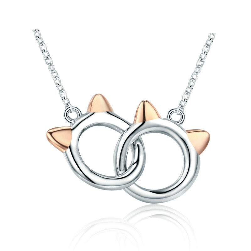 Women's 925 Sterling Silver Cat Patterned Neckalce Women's 925 Sterling Silver Cat Patterned Neckalce