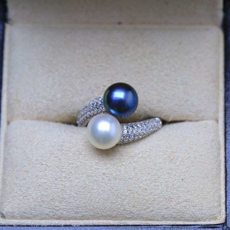 Women's Lovely 925 Sterling Silver Ring with Natural Pearl