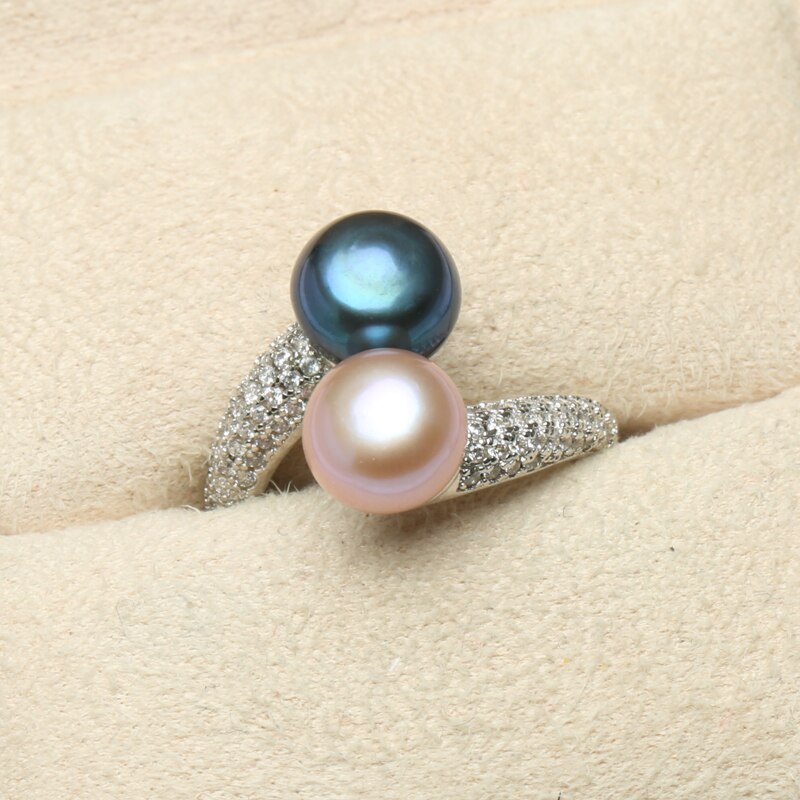 Women's Lovely 925 Sterling Silver Ring with Natural Pearl