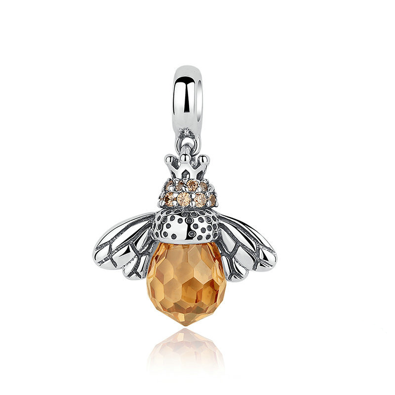 Women's 925 Sterling Stylish Silver Bee Shaped Pendant