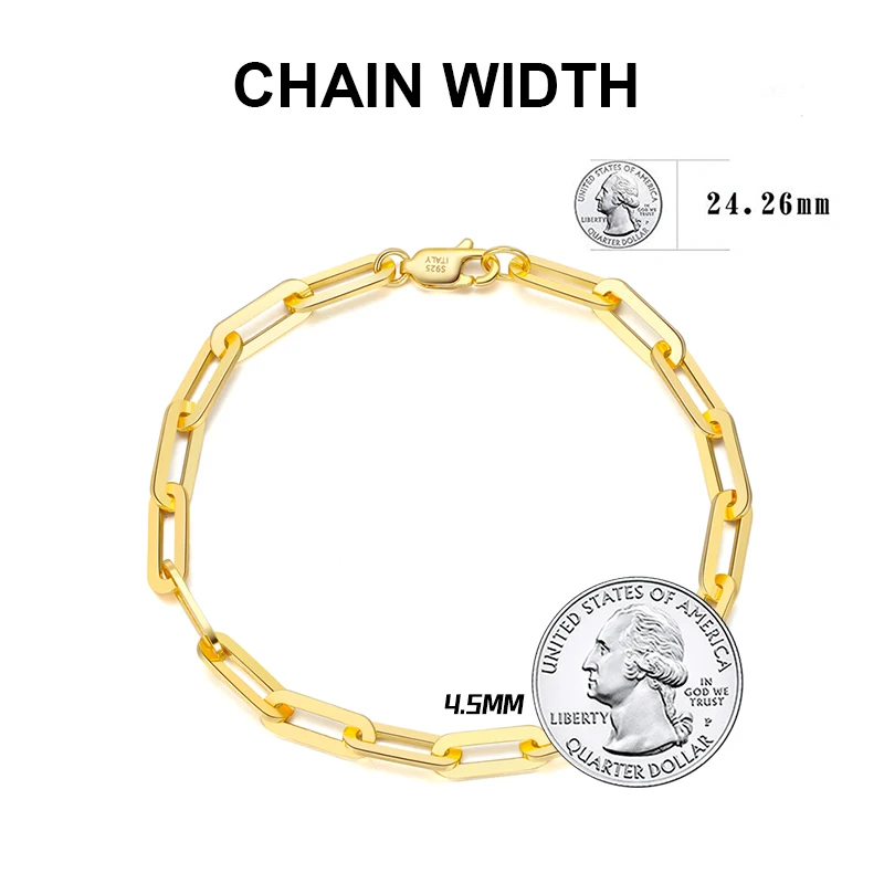 925 Sterling Silver Chain Bracelet 925 Sterling Silver Chain Bracelet