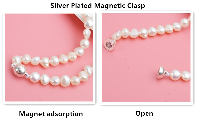 Women's Freshwater Pearl Jewelry Set with 925 Sterling Silver Beads