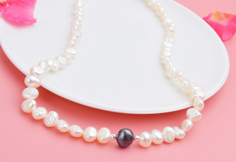 Women's Freshwater Pearl Jewelry Set with 925 Sterling Silver Beads
