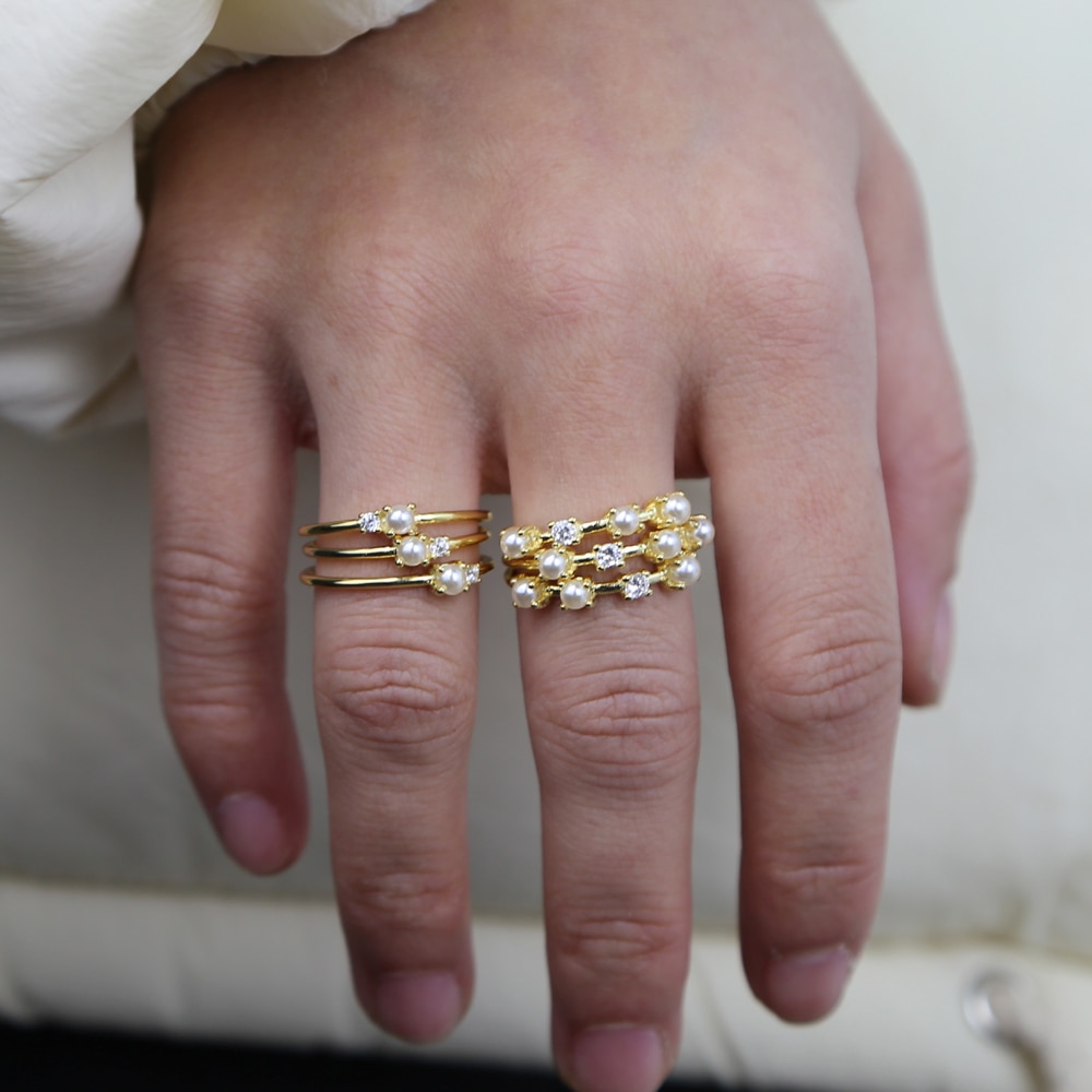 Women's Gold 925 Sterling Silver Minimalistic Ring Women's Gold 925 Sterling Silver Minimalistic Ring