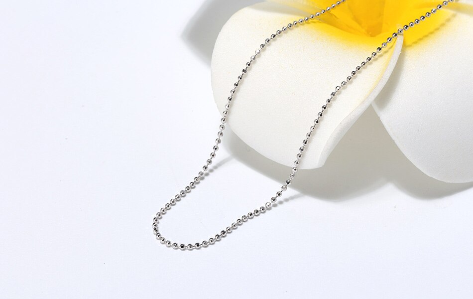 Elegant Sterling Silver Ball Bead Women's Chain Elegant Sterling Silver Ball Bead Women's Chain