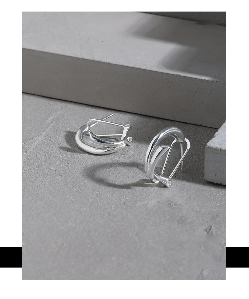 Women's 925 Sterling Silver Crescent Earrings Women's 925 Sterling Silver Crescent Earrings
