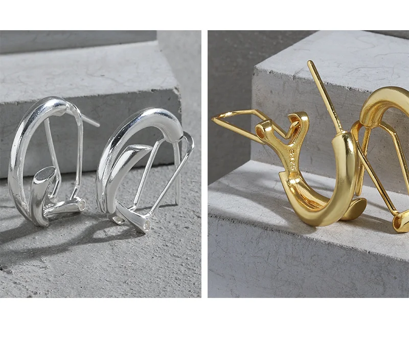 Women's 925 Sterling Silver Crescent Earrings Women's 925 Sterling Silver Crescent Earrings