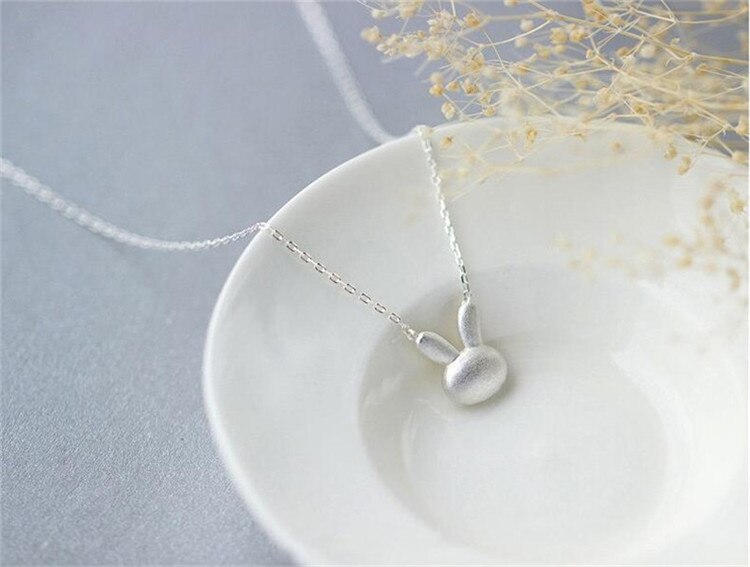 925 Sterling Silver Bunny Necklace
