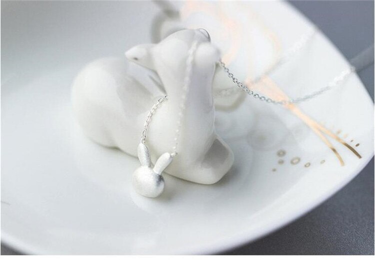 925 Sterling Silver Bunny Necklace