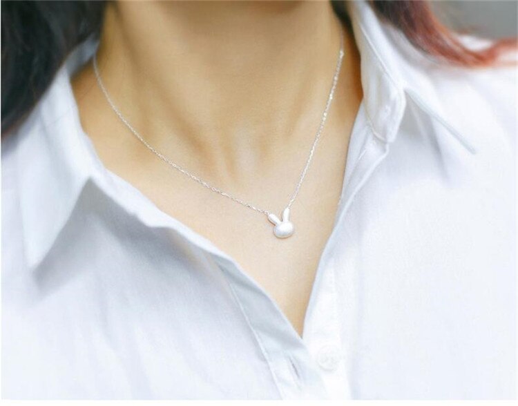925 Sterling Silver Bunny Necklace