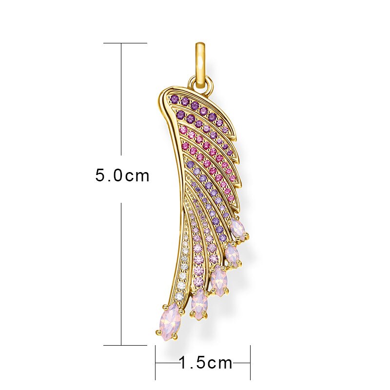 925 Sterling Silver Hummingbird Wings Pendants for Men and Women