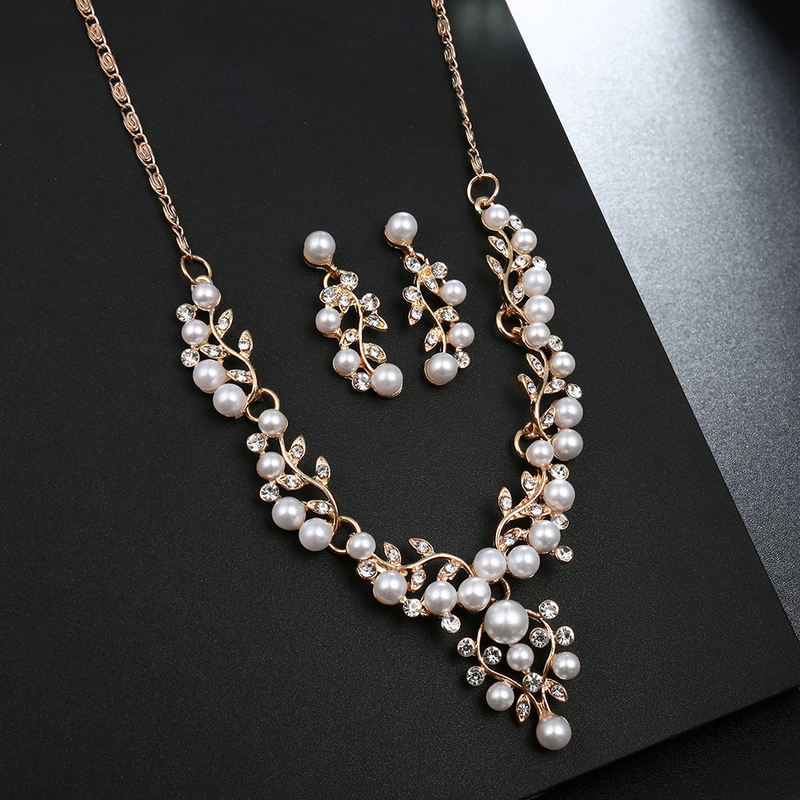 Vintage Simulated Pearl Jewelry Set for Women