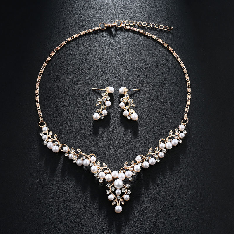 Vintage Simulated Pearl Jewelry Set for Women