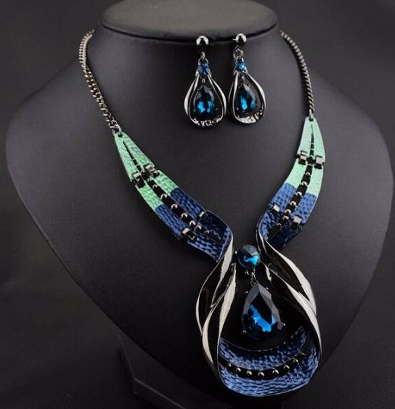 Antique Silver Bridal Jewelry Set for Women